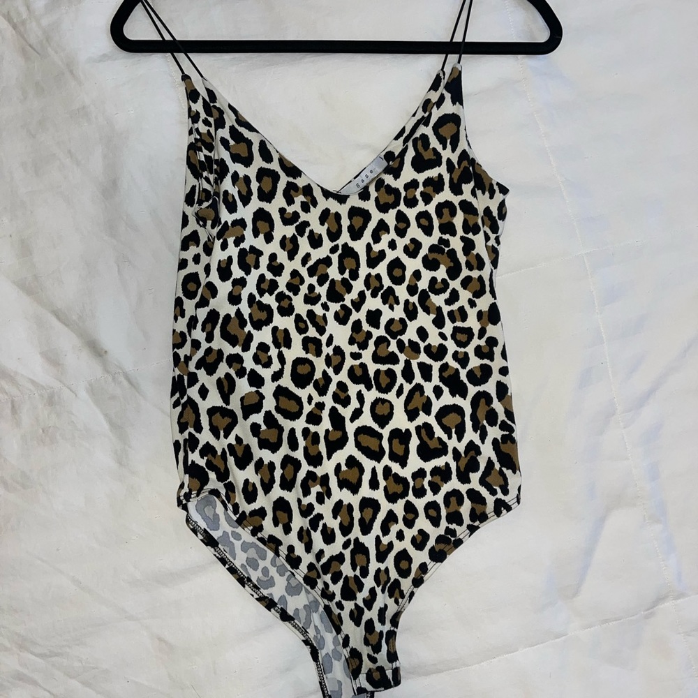 Leopard print body suite